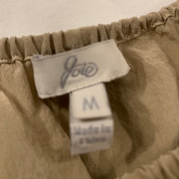 Joie Black and Tan Tie Dye Off Shoulder Blouse - Picture 5 of 7